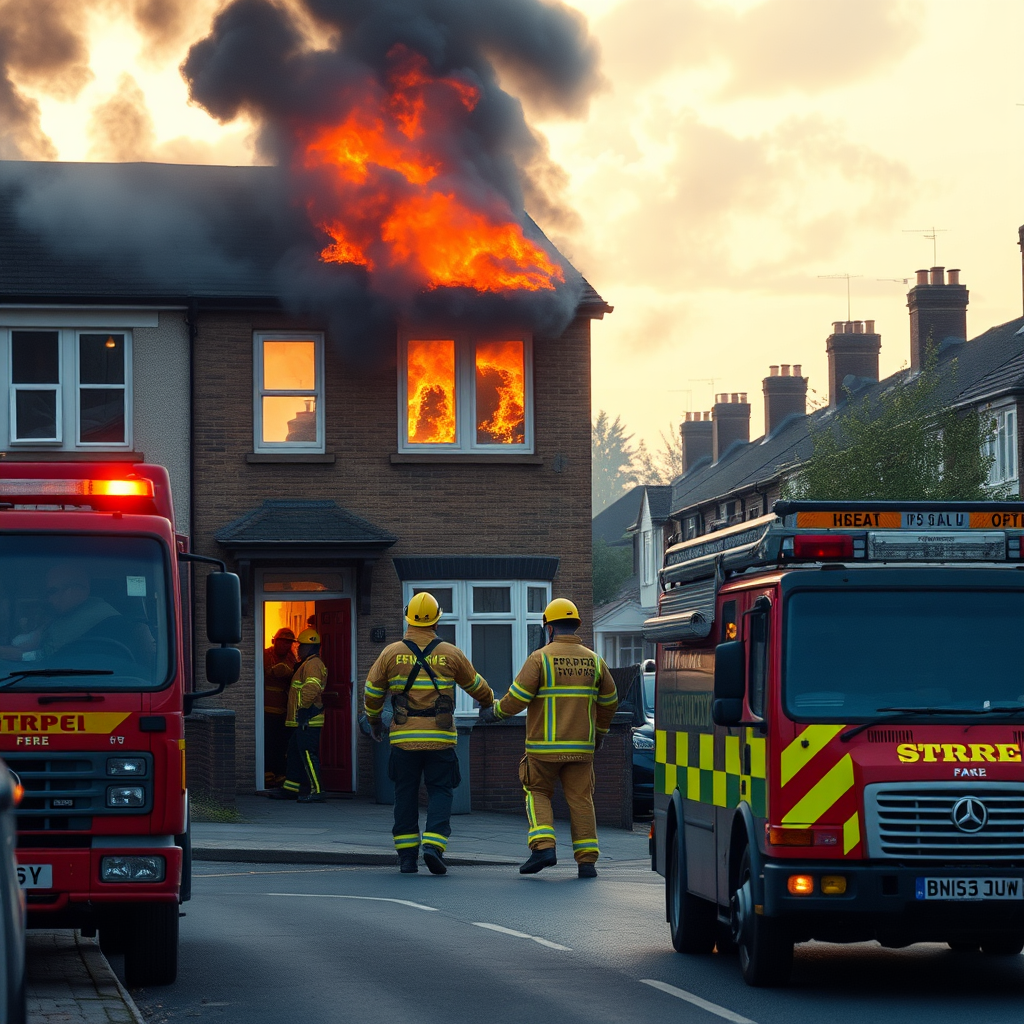 Firefighters rescue occupant from burning house in urgent operation